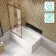 Witney 1400x700 Square Shower Bath & Premium 8mm Easy Clean Brushed Copper Framed Bath Screen