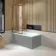 Witney 1400x700 Square Shower Bath & Premium 8mm Easy Clean Brushed Copper Framed Bath Screen
