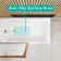 Witney 1400x700 Square Shower Bath & Premium 8mm Easy Clean Brushed Copper Framed Bath Screen