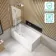 Witney 1400x700 Square Shower Bath & 6mm Easy Clean Chrome Folding Bath Screen