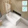 Witney 1400x700 Square Shower Bath & 6mm Easy Clean Brushed Copper Folding Bath Screen