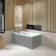 Witney 1400x700 Square Shower Bath & 6mm Easy Clean Brushed Copper Folding Bath Screen