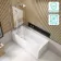 Witney 1500x700 Square Shower Bath & 6mm Easy Clean Chrome Folding Bath Screen