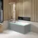 Witney 1600x700 Square Shower Bath & Premium 8mm Easy Clean Chrome Framed Bath Screen