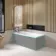 Witney 1600x700 Square Shower Bath & 6mm Easy Clean Chrome Folding Bath Screen