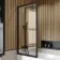Witney 1700x700 Square Shower Bath & Premium 8mm Easy Clean Matt Black Framed Bath Screen