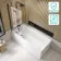 Witney 1700x700 Square Shower Bath & 6mm Easy Clean Matt Black Folding Bath Screen