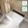 Witney 1700x700 Square Shower Bath & 6mm Easy Clean Brushed Copper Folding Bath Screen