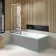 Witney 1800x800 Square Shower Bath & Premium 8mm Easy Clean Chrome Framed Bath Screen