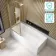 Witney 1800x800 Square Shower Bath & Premium 8mm Easy Clean Brushed Brass Framed Bath Screen