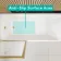 Witney 1800x800 Square Shower Bath & Premium 8mm Easy Clean Brushed Brass Framed Bath Screen