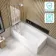 Witney 1800x800 Square Shower Bath & 6mm Easy Clean Chrome Folding Bath Screen