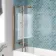 Antigua 1500x750 Keyhole Shower Bath & 6mm Easy Clean Brushed Copper Folding Bath Screen