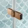 Antigua 1500x750 Keyhole Shower Bath & 6mm Easy Clean Brushed Copper Folding Bath Screen