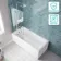 Antigua 1600x750 Keyhole Shower Bath & 6mm Easy Clean Chrome Folding Bath Screen
