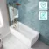 Antigua 1600x750 Keyhole Shower Bath & 6mm Easy Clean Brushed Copper Folding Bath Screen