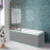 Antigua 1700x750 Keyhole Shower Bath & Premium 8mm Easy Clean Brushed Copper Framed Bath Screen