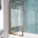 Antigua 1700x750 Keyhole Shower Bath & Premium 8mm Easy Clean Brushed Copper Framed Bath Screen