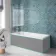 Antigua 1700x750 Keyhole Shower Bath & 6mm Easy Clean Chrome Folding Bath Screen