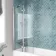 Antigua 1700x750 Keyhole Shower Bath & 6mm Easy Clean Chrome Folding Bath Screen