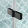 Antigua 1700x750 Keyhole Shower Bath & 6mm Easy Clean Matt Black Folding Bath Screen