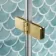 Antigua 1700x750 Keyhole Shower Bath & 6mm Easy Clean Brushed Brass Folding Bath Screen
