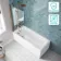 Antigua 1700x750 Keyhole Shower Bath & 6mm Easy Clean Brushed Copper Folding Bath Screen