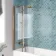 Antigua 1700x750 Keyhole Shower Bath & 6mm Easy Clean Brushed Copper Folding Bath Screen