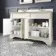 Lucia Chalk White Double Vanity with Marble Top & Undermount Basins 1200mm - Brass Knurled Handles