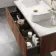 Malta Fluted Black Walnut Wall Hung Drawer Vanity with Marble Top & Marin Basin 1000mm