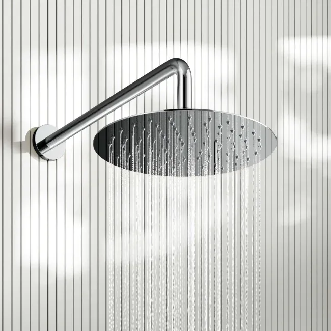 Suir Chrome Shower Head 250mm with Wall Mounted Arm