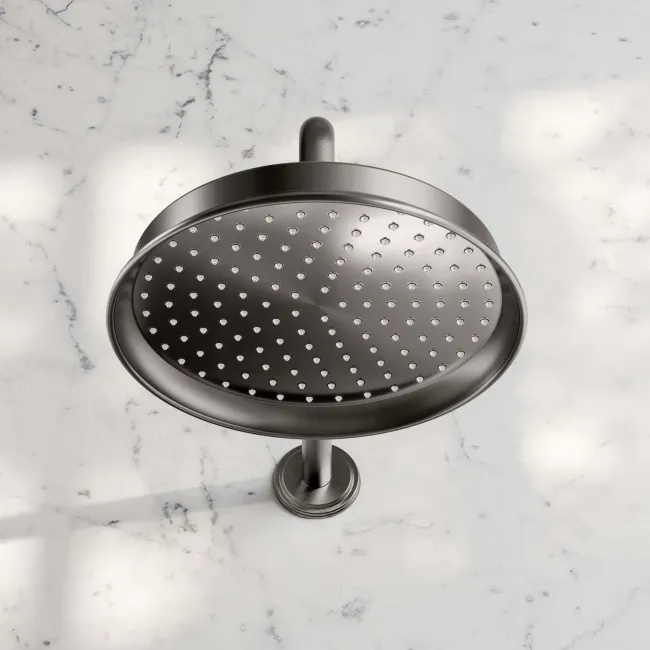 Corrib Premium Gunmetal Shower Head with Wall Mounted Arm