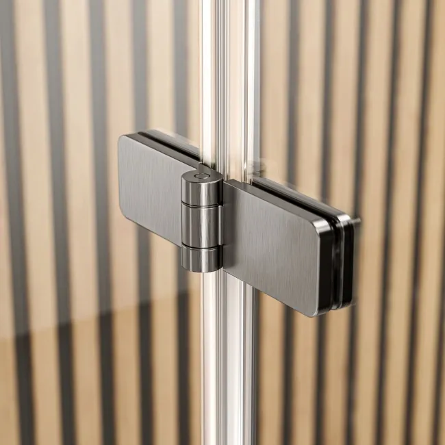 Witney 1500x700 Square Shower Bath & 6mm Easy Clean Brushed Gunmetal Folding Bath Screen