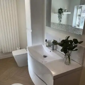 Bali Gloss White Wall Hung Basin Drawer Vanity 1000mm -left Handed