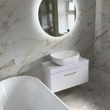 Aria Round Illuminated LED Mirror 800mm
