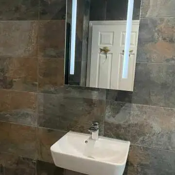 Emielia Battery Powered Illuminated LED Mirror Cabinet 700x500mm