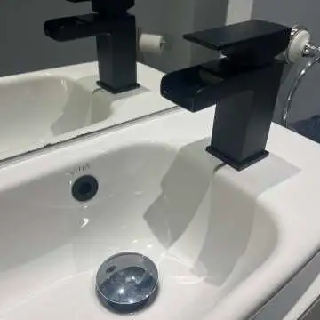Avon Matt Black Waterfall Basin Mixer Tap