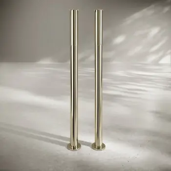 Traditional English Gold Freestanding Bath Standpipes