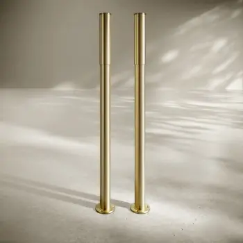 Traditional Brushed Brass Freestanding Bath Standpipes