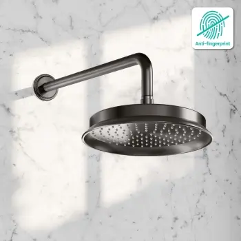 Corrib Premium Gunmetal Shower Head with Wall Mounted Arm