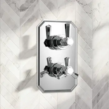 Kenmare Traditional Chrome Thermostatic Shower Valve - 2 Outlets