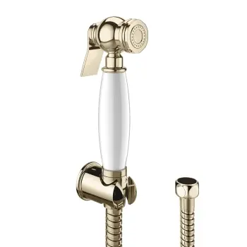 Avoca Traditional English Gold Douche Kit with Wall Outlet