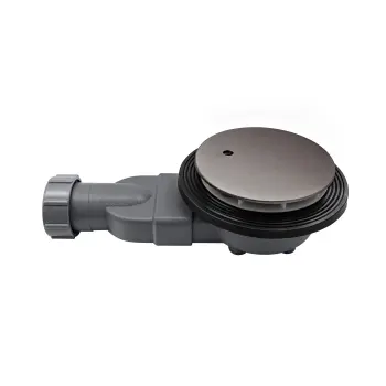 Shower Tray Waste - Brushed Gunmetal Dome
