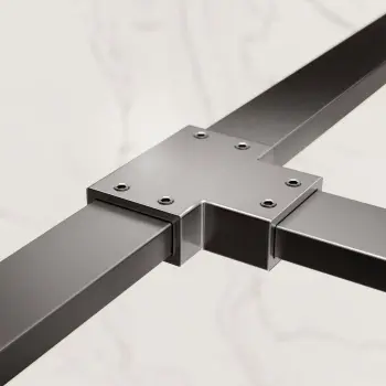 Antwerp Brushed Gunmetal Wet Room Glass Enclosure Connector
