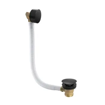 Matt Black Dual Function Overflow Bath Filler & Pop-Up Waste
