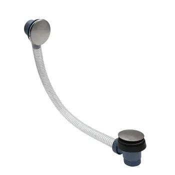 Brushed Gunmetal Click Clack Bath Waste With Overflow