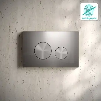 Idaho Brushed Gunmetal Round Button Flush Plate
