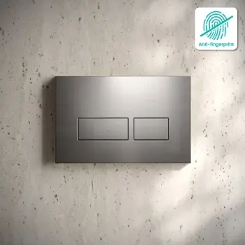 Idaho Brushed Gunmetal Square Button Flush Plate