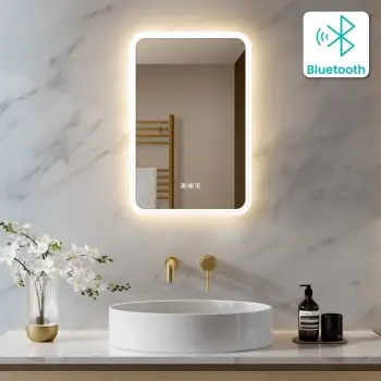 Jolie Illuminated LED Mirror With BLUETOOTH Speaker 600x400mm
