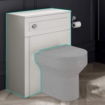 Capri Cotton White Back To Wall Toilet Unit 600mm